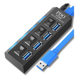 Cabo Hub Usb 4 Portas 3 0 Divisor Super Rápido Switch Led