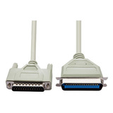 Cabo Impressora Paralela Db25 X 36 Centronics Lpt 7 50 Mts Cor Bege