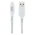 Cabo Lightning 1m I2go Nylon Trançado Branco E Cinza