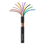 Cabo Manga 08 Vias X 26 Awg Preto Com Blindagem 40 Metros