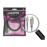 Cabo Micro Hdmi X Hdmi Blindado Pro 2 0 Ethernet 4k 2 Metros