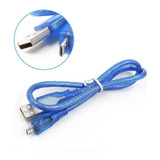 Cabo Micro Usb 30cm Azul Arduino Leonardo Yún Micro Due Esp