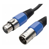 Cabo Microfone Xlr Canon Balanceado Macho X Femea 1 Metro