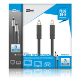 Cabo Optico 3 Metros Anti Interferência Dvd Home Theater Tv