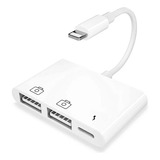 Cabo Otg Hub Adaptador De Teclado Mouse Para iPhone E iPad