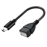 Cabo OTG Mini USB SaiTech IT Para Câmeras Digitais - Cabo Adaptador Macho USB A Fêmea Para Mini USB B De 5 Pinos