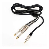 Cabo P2 Estéreo X 2 P10 Mono 1 80mts Profissional Plug Metal