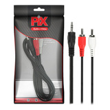 Cabo P2 Estéreo X 2 Rca 1 8 Metros Cabo Auxiliar P Celular