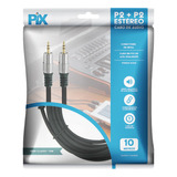 Cabo P2 P2 Stereo Macho Profissional 10 Metros Auxiliar 