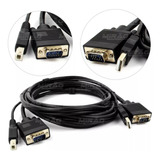 Cabo Para Chaveador Switch Kvm Usb Vga 1 8 Metros