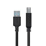 CABO PARA IMPRESSORA E HD EXTERNO USB A 3 0 MACHO PARA USB B 3 0 MACHO 28AWG PURO COBRE 3 METROS PUABM3 3 PCYES