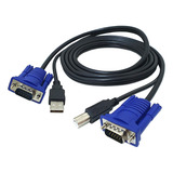 Cabo Para Switch Kvm Vga Usb A b Integrado 1 8 Metros