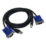 Cabo Para Switch Kvm Vga Usb A b Integrado 1 8 Metros