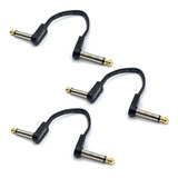 Cabo Pedal Flat Ebs Deluxe Patch 10cm Kit Com 3 Cabos