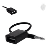 Cabo Preto Usb Pendrive Fêmea X P2 3 5mm Entrada Auxilia