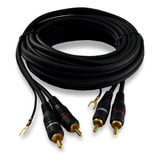 Cabo Rca 5 Metros P Modulo Amplificador Fio Terra Cor Preto