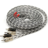 Cabo Rca Injetado Dupla Blindagem 4mm 5m 5 Metros Modulo