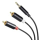 Cabo RCA Para áudio Cabo Estéreo RCA Benfei 3 5 Mm A 2 Machos 6 Pés