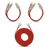Cabo Rca Tech One 5 Metros Cobre Blindado 5m 2 Cabos Y