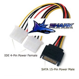 Cabo Sata macho P Ide Força Duplo Molex fem 4pinos
