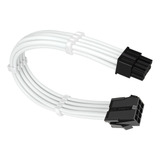 Cabo Sleeved Branco Extensor Para Fonte Cpu 4 4 8 Pinos
