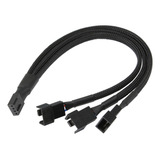 Cabo Sleeved Multi fan 3 Cooler Fan 4 Pin Splitter Pwm 27cm