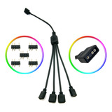 Cabo Splitter 1 Para 4 Hub Argb 3 Pinos 5v Led Endereçável