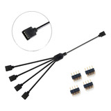 Cabo Splitter 1 Para 4 Hub Rgb 4 Pinos 12v Pc Led