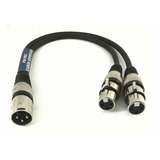 Cabo Splitter Y 1 Metro Divisor 1xlr Macho X 2 Xlr Fêmea