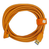 Cabo Tethering 5 Metros Tipo C Usb Cameras Sony Cor Laranja escuro