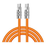 Cabo Turbo Armor Slim Tipo c Super Reforçado 3 1a 1 Metro Cor Laranja