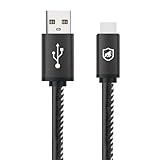 Cabo Turbo Militar Tipo C Para Carregamento Rápido 3A - Type C-USB A - Qualcomm 3-0- Nylon Trançado- 1-5 Metros - Gshield