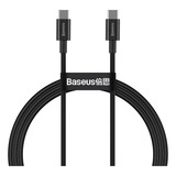 Cabo Turbo Usb c P Usb c Baseus Superior Series 100w 1m Cor Preto