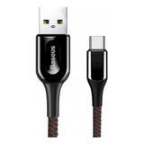 Cabo Usb 1m Baseus Cabo Tipo C X type 1 Metro Baseus Qc Turbo 480 Mbps Led Com Entrada Usb Saída Tipo c