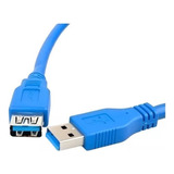 Cabo Usb 3 0 Extensão 5m Azul Tebera A Macho X A Fêmea