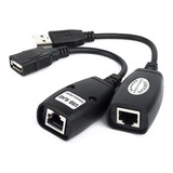 Cabo Usb Adptador Extensor Rj45 Via