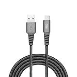 Cabo USB-C I2GO 2m 2-4A Nylon Trançado Chumbo - I2GO PRO