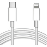 Cabo Usb c Lightning Cor Branco Compatível Com iPhone 11 12 13 14 Mini Pro Max