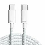 Cabo USB-C Turbo 2 Metros Tipo C 60W Nylon Trançado E Reforçado Compativel Com Iphone 15- Iphone 16 Notebook Tablet Qualidade Premium Carregamento Transferência De Dados Compativel ANDROID