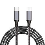 Cabo USB C Turbo Tipo C Trançado Compatível Com IPhone E Samsung Cabo Resistente Carregador USB-C 2M 100W Cabo USB Tipo C Para Tipo C Carregamento Rápido Compatível Com Cabo IPhone USB C