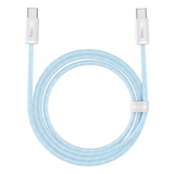 Cabo Usb c Type c 100w 1m Baseus Compat Macbook iPhone iPad Cor Azul claro