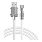 Cabo Usb Carregador E Dados Turbo Tipo C Reforçado Silicone