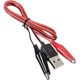 Cabo USB Com Garras Jacaré 60cm Para Testes Eletrônicos