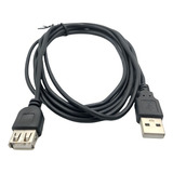 Cabo Usb Extensor 2 0 Extensão 2 Metros Macho Fêmea Cor Preto