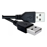 Cabo Usb Macho X Macho Nas Duas Pontas Tipo A 2 Metro Preto
