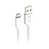 Cabo USB Micro USB C3Plus CB M21WH 2M Branco   Compatível Com Android USB Micro Corrente 2A