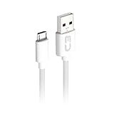 Cabo USB Micro USB C3Plus CB M21WH 2M Branco   Compatível Com Android USB Micro Corrente 2A