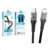 Cabo Usb Nylon Resistente Tipo C 1 2 Metros Display Potencia