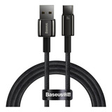 Cabo Usb P Usb c Baseus Tungsten Gold Turbo 100w 1m Cor Preto
