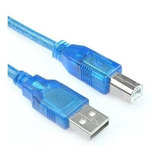 Cabo Usb Padrão A b 30 Cm Azul Para Arduino Uno Mega